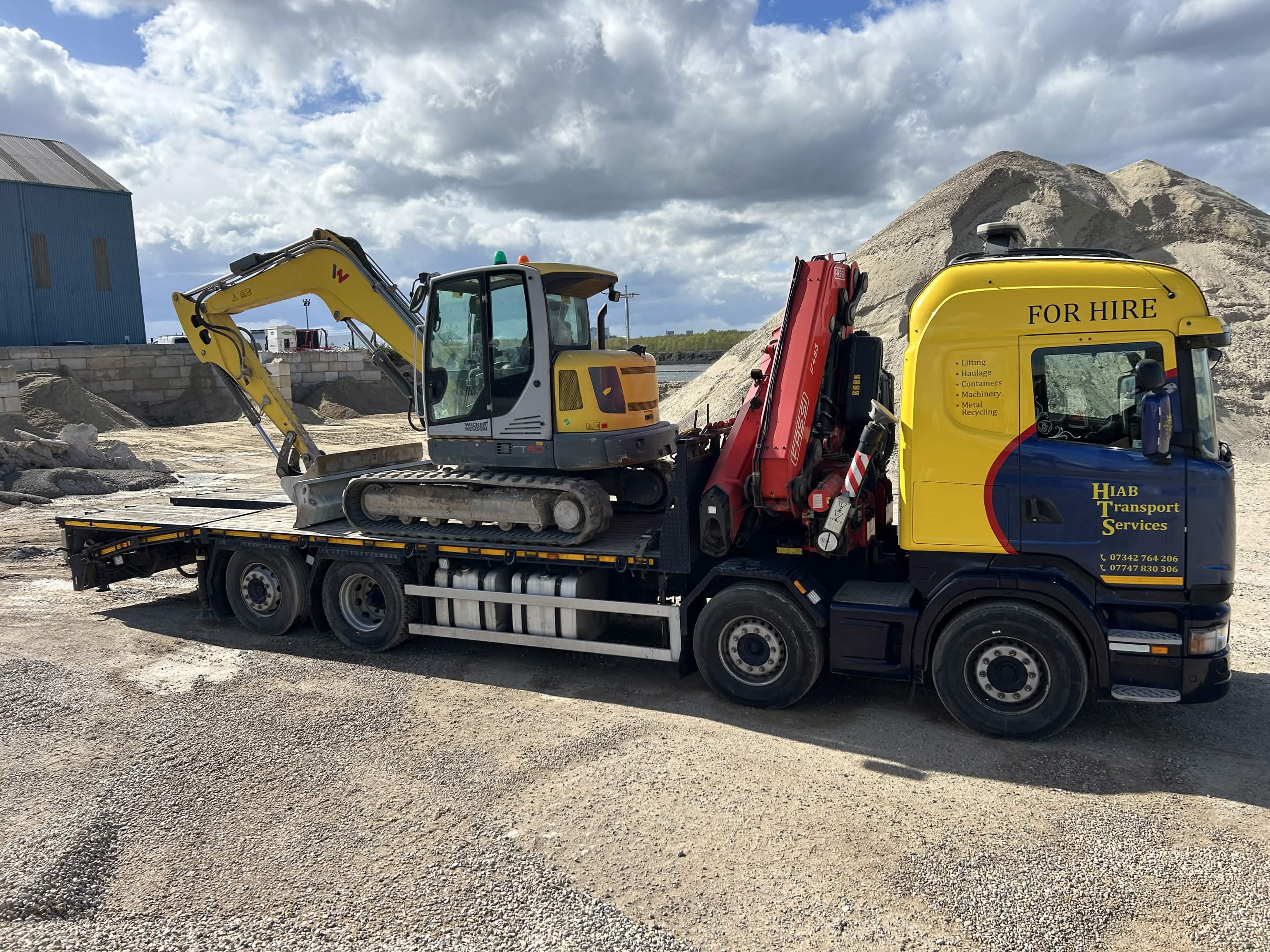 HIAB Transport Services truck on site